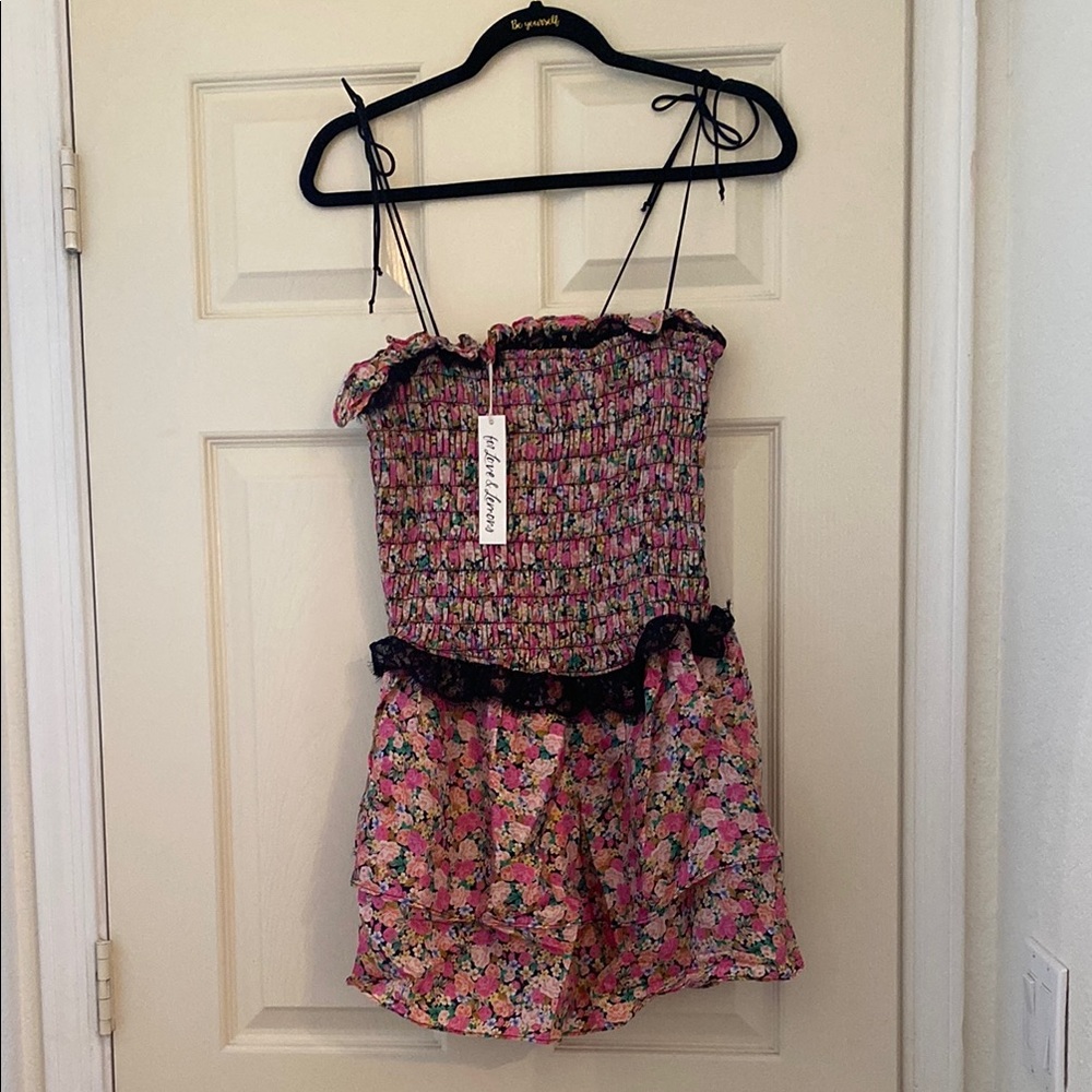 NWT For Love & Lemons Juanita Mini Dress